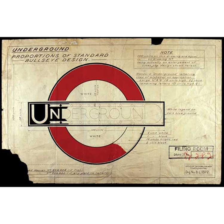 Mẫu thiết kế London Underground năm 1916.