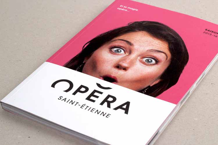 Thiết kế catalogue của sự kiện Saint Etienne Opera House.