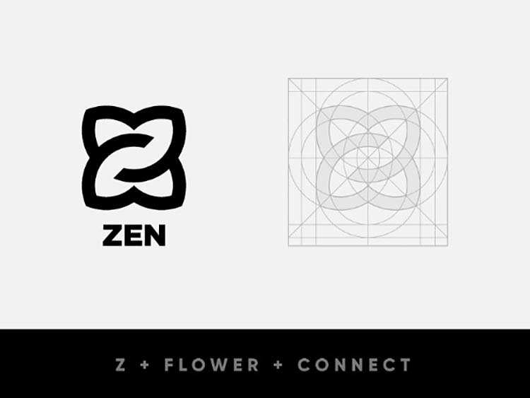 Thiết kế logo Zen.