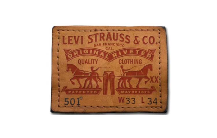 Thiết kế logo của Levi Strauss jeans.