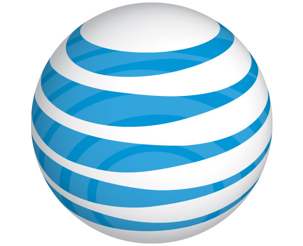 Mẫu thiết kế logo hình tròn của at&t