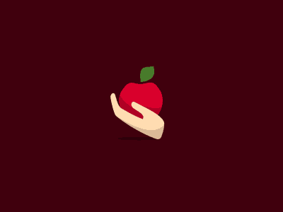 Hand Holding Red Apple