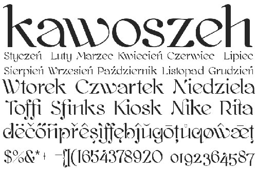 Download kawoszeh free font