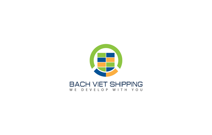 Mẫu logo được thiết kế lại của Bách Việt Shipping